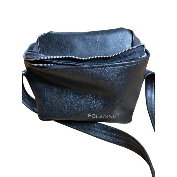 Polaroid Camera Bag Faux Leather Vintage SX-70 Black Shoulder Strap Carrying Cas - Picture 2 of 9